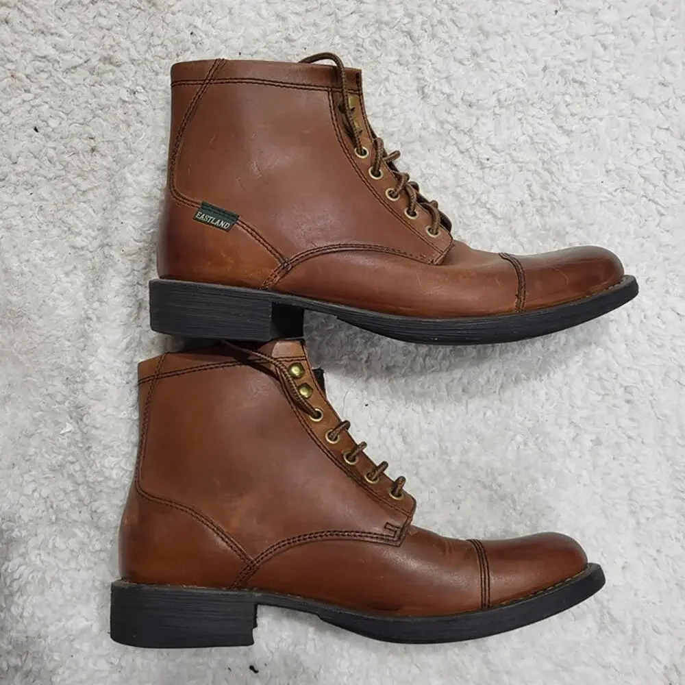 Eastland High Fidelity Cap Toe Lace-Up leather boot Mens size  9D